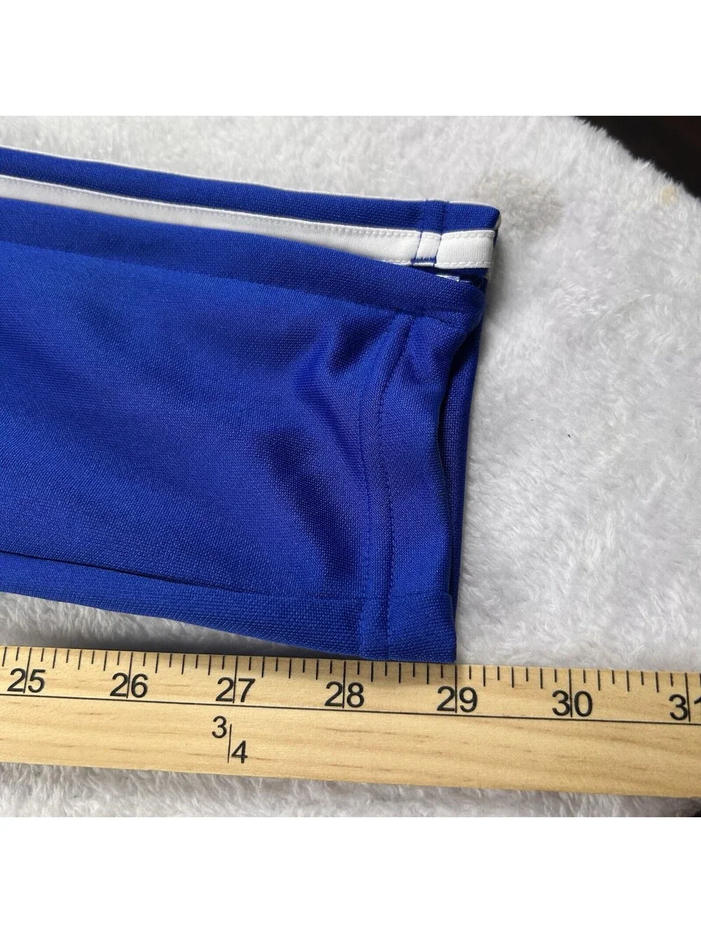 Adidas AEROREADY Track Pants Men’s Medium Blue White 3 Stripe Ankle Zip New